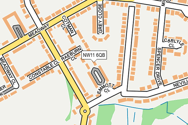 NW11 6QB map - OS OpenMap – Local (Ordnance Survey) NW11 6QB map - OS OpenMap – Local (Ordnance Survey)