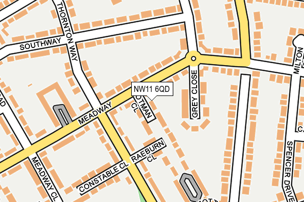 NW11 6QD map - OS OpenMap – Local (Ordnance Survey) NW11 6QD map - OS OpenMap – Local (Ordnance Survey)