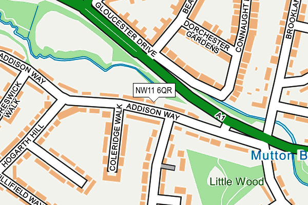 NW11 6QR map - OS OpenMap – Local (Ordnance Survey)