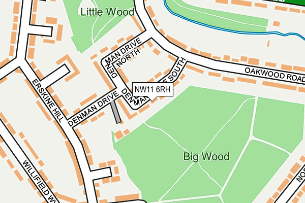 NW11 6RH map - OS OpenMap – Local (Ordnance Survey) NW11 6RH map - OS OpenMap – Local (Ordnance Survey)