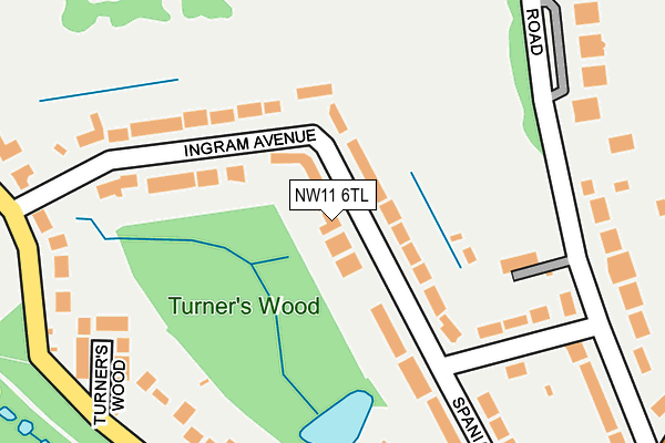 NW11 6TL map - OS OpenMap – Local (Ordnance Survey) NW11 6TL map - OS OpenMap – Local (Ordnance Survey)