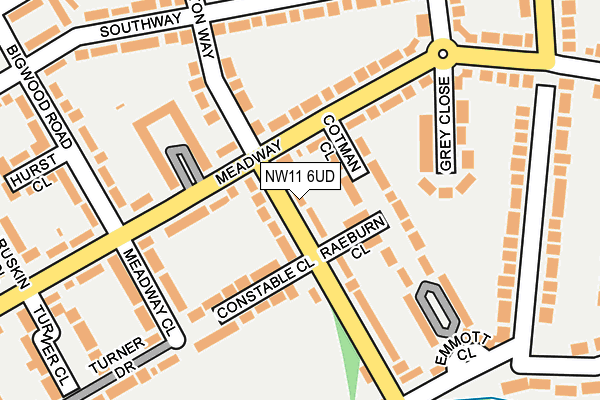 NW11 6UD map - OS OpenMap – Local (Ordnance Survey) NW11 6UD map - OS OpenMap – Local (Ordnance Survey)