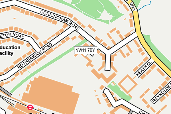NW11 7BY map - OS OpenMap – Local (Ordnance Survey) NW11 7BY map - OS OpenMap – Local (Ordnance Survey)