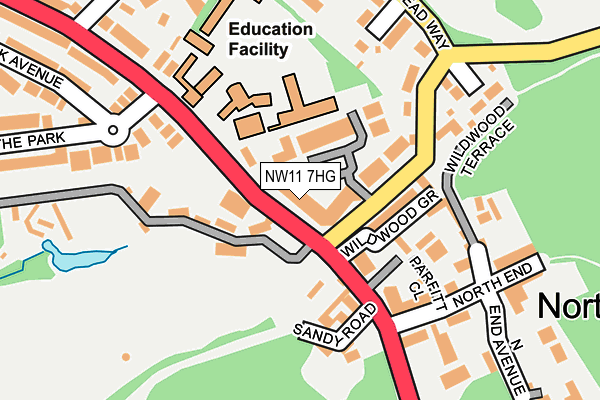 NW11 7HG map - OS OpenMap – Local (Ordnance Survey) NW11 7HG map - OS OpenMap – Local (Ordnance Survey)