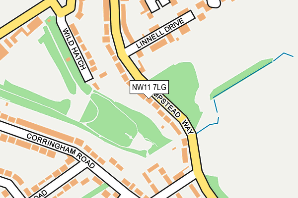 NW11 7LG map - OS OpenMap – Local (Ordnance Survey) NW11 7LG map - OS OpenMap – Local (Ordnance Survey)