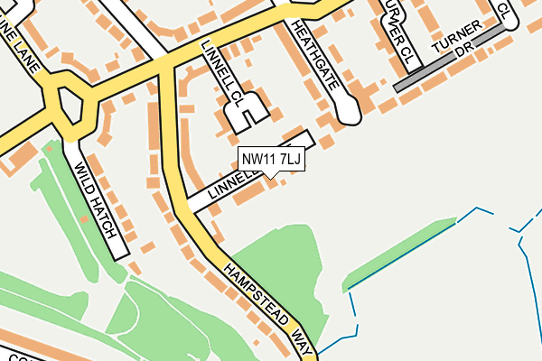 NW11 7LJ map - OS OpenMap – Local (Ordnance Survey) NW11 7LJ map - OS OpenMap – Local (Ordnance Survey)