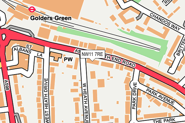 NW11 7RE map - OS OpenMap – Local (Ordnance Survey) NW11 7RE map - OS OpenMap – Local (Ordnance Survey)