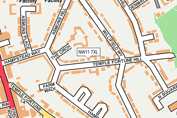 NW11 7XL map - OS OpenMap – Local (Ordnance Survey) NW11 7XL map - OS OpenMap – Local (Ordnance Survey)