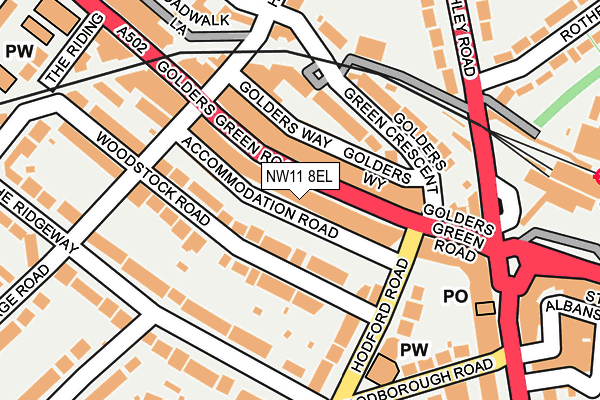 NW11 8EL map - OS OpenMap – Local (Ordnance Survey) NW11 8EL map - OS OpenMap – Local (Ordnance Survey)