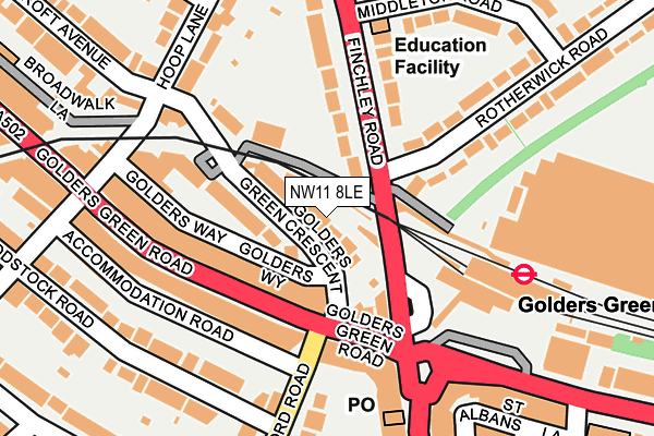 NW11 8LE map - OS OpenMap – Local (Ordnance Survey) NW11 8LE map - OS OpenMap – Local (Ordnance Survey)