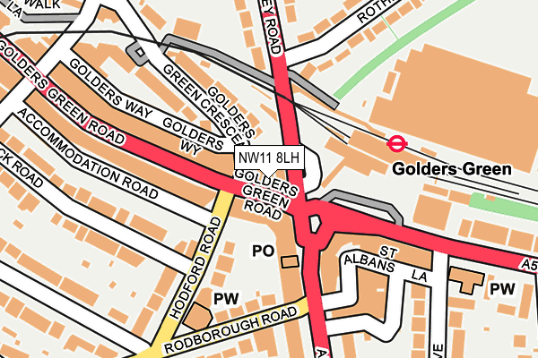NW11 8LH map - OS OpenMap – Local (Ordnance Survey) NW11 8LH map - OS OpenMap – Local (Ordnance Survey)