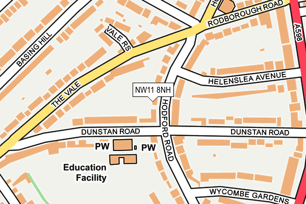NW11 8NH map - OS OpenMap – Local (Ordnance Survey) NW11 8NH map - OS OpenMap – Local (Ordnance Survey)
