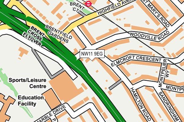 NW11 9EG map - OS OpenMap – Local (Ordnance Survey) NW11 9EG map - OS OpenMap – Local (Ordnance Survey)