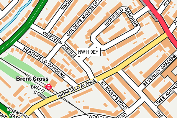 NW11 9EY map - OS OpenMap – Local (Ordnance Survey) NW11 9EY map - OS OpenMap – Local (Ordnance Survey)