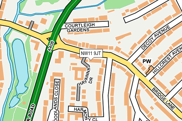 NW11 9JT map - OS OpenMap – Local (Ordnance Survey) NW11 9JT map - OS OpenMap – Local (Ordnance Survey)