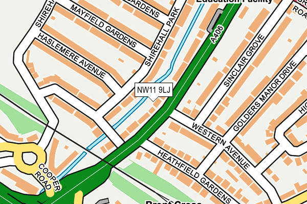 NW11 9LJ map - OS OpenMap – Local (Ordnance Survey) NW11 9LJ map - OS OpenMap – Local (Ordnance Survey)