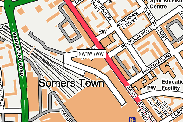 NW1W 7WW map - OS OpenMap – Local (Ordnance Survey) NW1W 7WW map - OS OpenMap – Local (Ordnance Survey)
