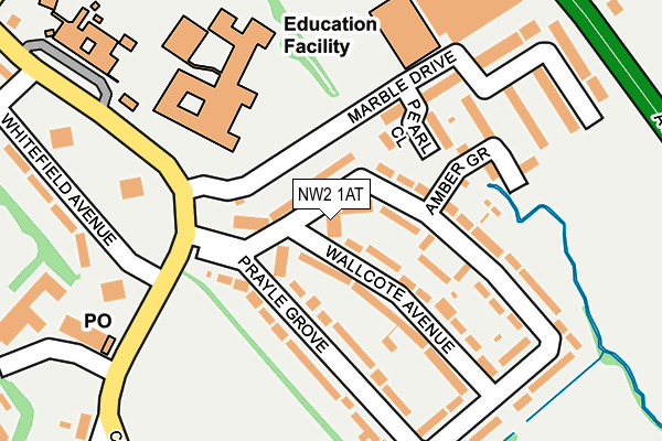NW2 1AT map - OS OpenMap – Local (Ordnance Survey) NW2 1AT map - OS OpenMap – Local (Ordnance Survey)