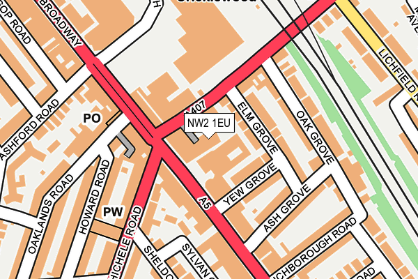 NW2 1EU map - OS OpenMap – Local (Ordnance Survey) NW2 1EU map - OS OpenMap – Local (Ordnance Survey)