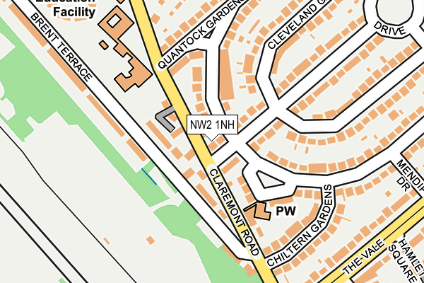 NW2 1NH map - OS OpenMap – Local (Ordnance Survey)