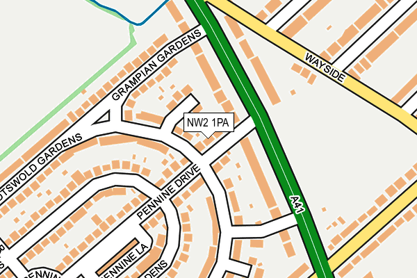 NW2 1PA map - OS OpenMap – Local (Ordnance Survey) NW2 1PA map - OS OpenMap – Local (Ordnance Survey)