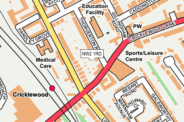 NW2 1RD map - OS OpenMap – Local (Ordnance Survey)