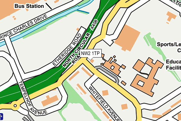 NW2 1TP map - OS OpenMap – Local (Ordnance Survey) NW2 1TP map - OS OpenMap – Local (Ordnance Survey)