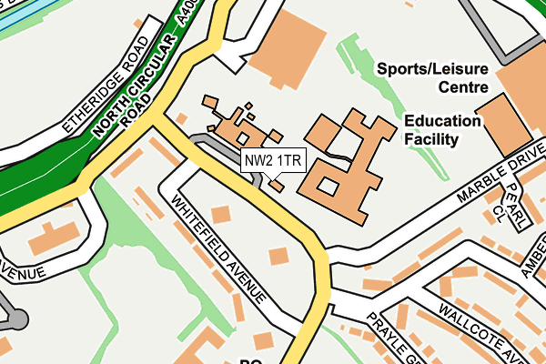 NW2 1TR map - OS OpenMap – Local (Ordnance Survey) NW2 1TR map - OS OpenMap – Local (Ordnance Survey)