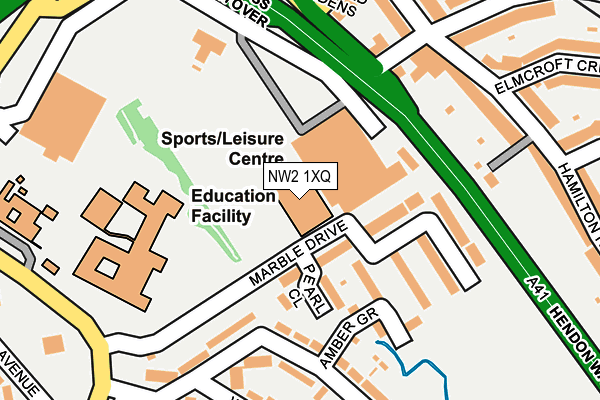 NW2 1XQ map - OS OpenMap – Local (Ordnance Survey) NW2 1XQ map - OS OpenMap – Local (Ordnance Survey)