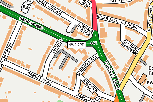 NW2 2PD map - OS OpenMap – Local (Ordnance Survey) NW2 2PD map - OS OpenMap – Local (Ordnance Survey)