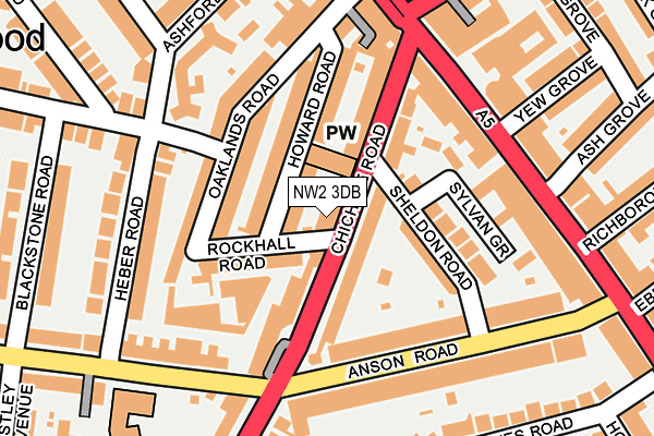 NW2 3DB map - OS OpenMap – Local (Ordnance Survey) NW2 3DB map - OS OpenMap – Local (Ordnance Survey)