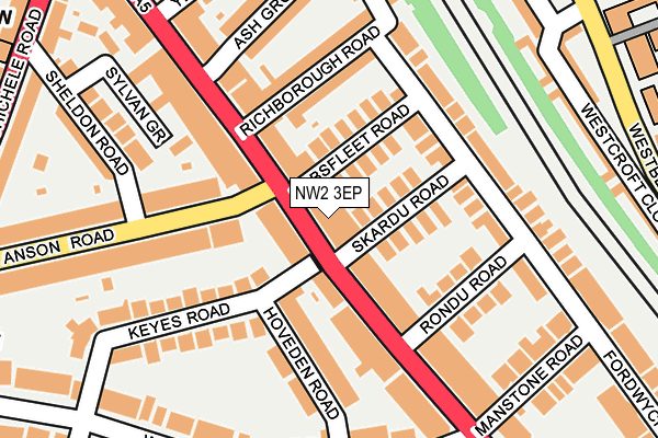 NW2 3EP map - OS OpenMap – Local (Ordnance Survey) NW2 3EP map - OS OpenMap – Local (Ordnance Survey)