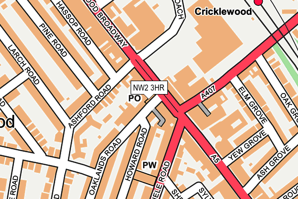 NW2 3HR map - OS OpenMap – Local (Ordnance Survey) NW2 3HR map - OS OpenMap – Local (Ordnance Survey)