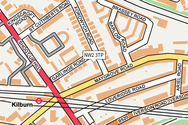 NW2 3TP map - OS OpenMap – Local (Ordnance Survey) NW2 3TP map - OS OpenMap – Local (Ordnance Survey)