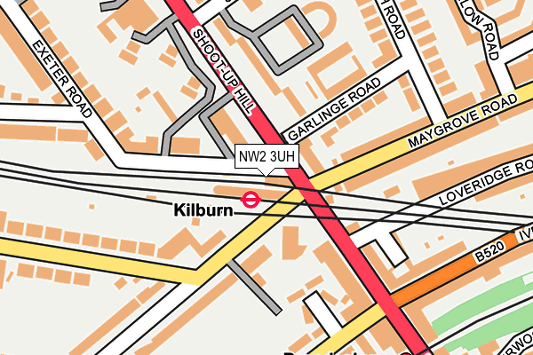 NW2 3UH map - OS OpenMap – Local (Ordnance Survey) NW2 3UH map - OS OpenMap – Local (Ordnance Survey)