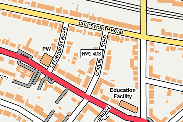 NW2 4DB map - OS OpenMap – Local (Ordnance Survey) NW2 4DB map - OS OpenMap – Local (Ordnance Survey)