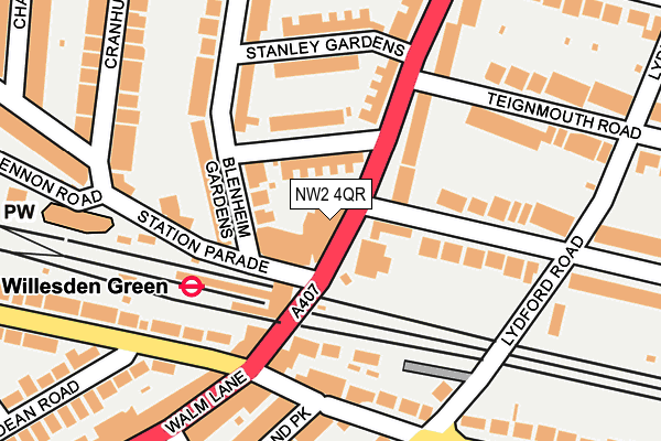 NW2 4QR map - OS OpenMap – Local (Ordnance Survey) NW2 4QR map - OS OpenMap – Local (Ordnance Survey)