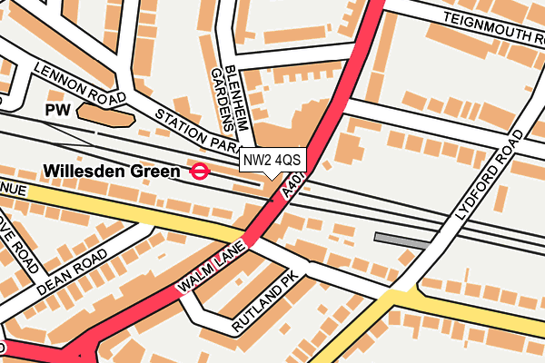NW2 4QS map - OS OpenMap – Local (Ordnance Survey) NW2 4QS map - OS OpenMap – Local (Ordnance Survey)