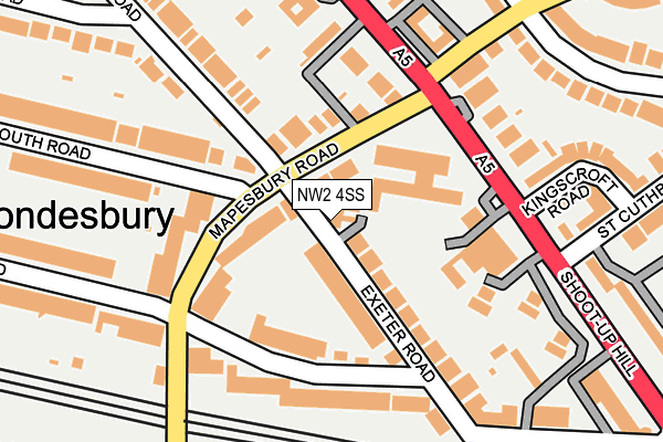 NW2 4SS map - OS OpenMap – Local (Ordnance Survey) NW2 4SS map - OS OpenMap – Local (Ordnance Survey)