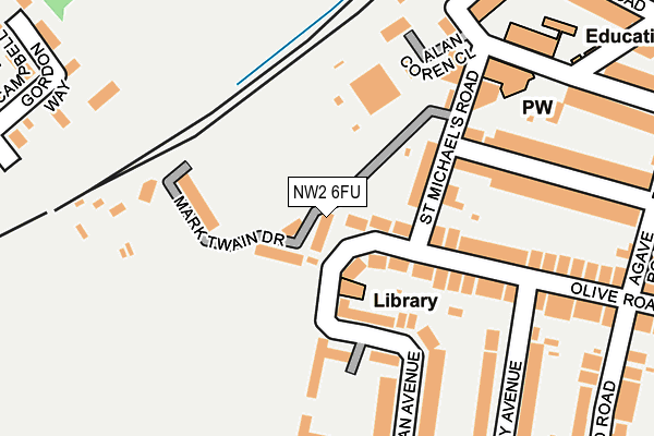 NW2 6FU map - OS OpenMap – Local (Ordnance Survey) NW2 6FU map - OS OpenMap – Local (Ordnance Survey)
