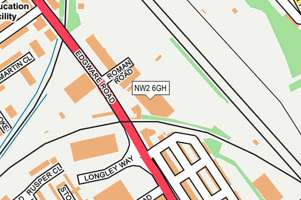 NW2 6GH map - OS OpenMap – Local (Ordnance Survey) NW2 6GH map - OS OpenMap – Local (Ordnance Survey)