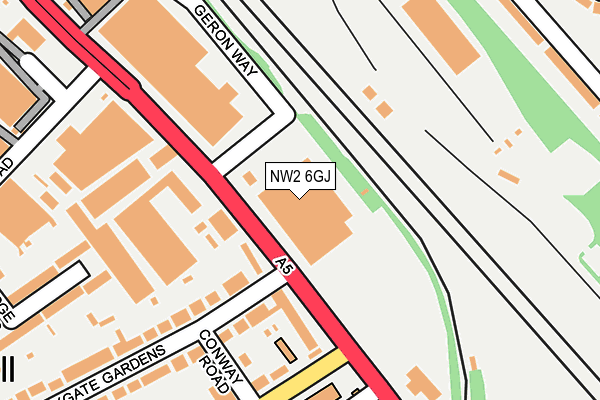 NW2 6GJ map - OS OpenMap – Local (Ordnance Survey) NW2 6GJ map - OS OpenMap – Local (Ordnance Survey)