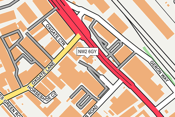 NW2 6GY map - OS OpenMap – Local (Ordnance Survey)
