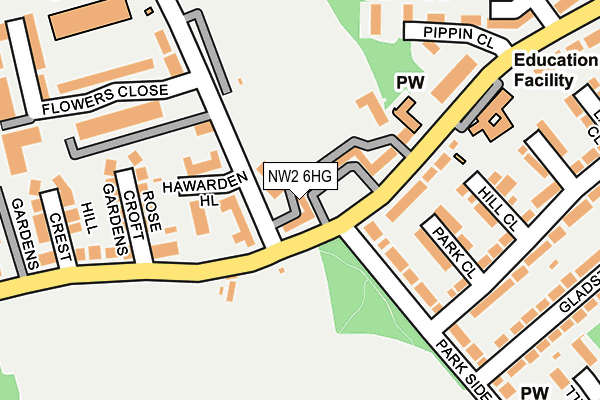 NW2 6HG map - OS OpenMap – Local (Ordnance Survey) NW2 6HG map - OS OpenMap – Local (Ordnance Survey)