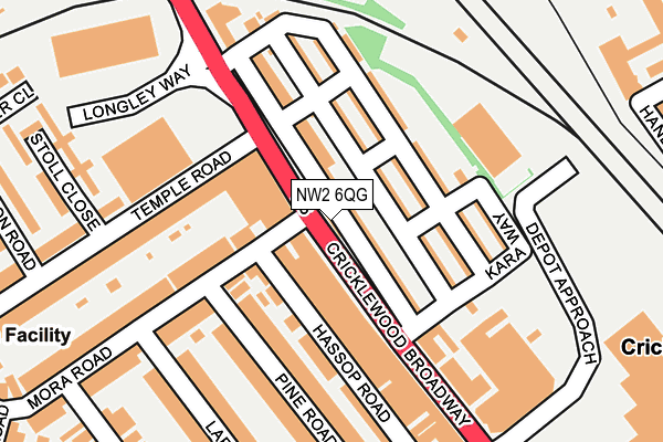 NW2 6QG map - OS OpenMap – Local (Ordnance Survey) NW2 6QG map - OS OpenMap – Local (Ordnance Survey)