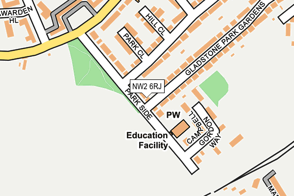 NW2 6RJ map - OS OpenMap – Local (Ordnance Survey) NW2 6RJ map - OS OpenMap – Local (Ordnance Survey)