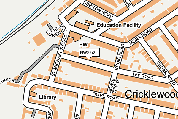 NW2 6XL map - OS OpenMap – Local (Ordnance Survey)