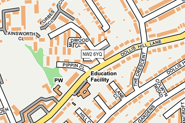 NW2 6YQ map - OS OpenMap – Local (Ordnance Survey) NW2 6YQ map - OS OpenMap – Local (Ordnance Survey)
