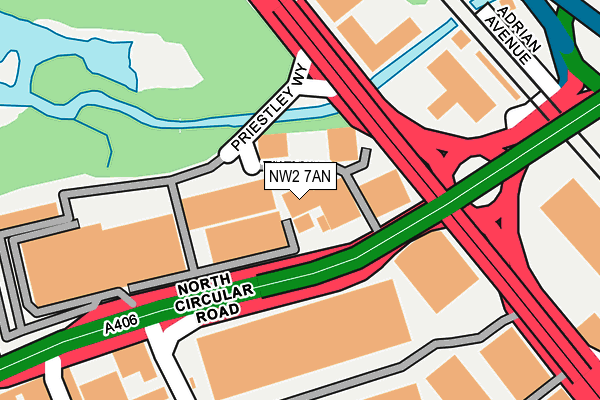 NW2 7AN map - OS OpenMap – Local (Ordnance Survey) NW2 7AN map - OS OpenMap – Local (Ordnance Survey)