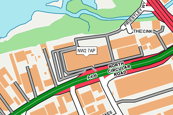 NW2 7AP map - OS OpenMap – Local (Ordnance Survey) NW2 7AP map - OS OpenMap – Local (Ordnance Survey)